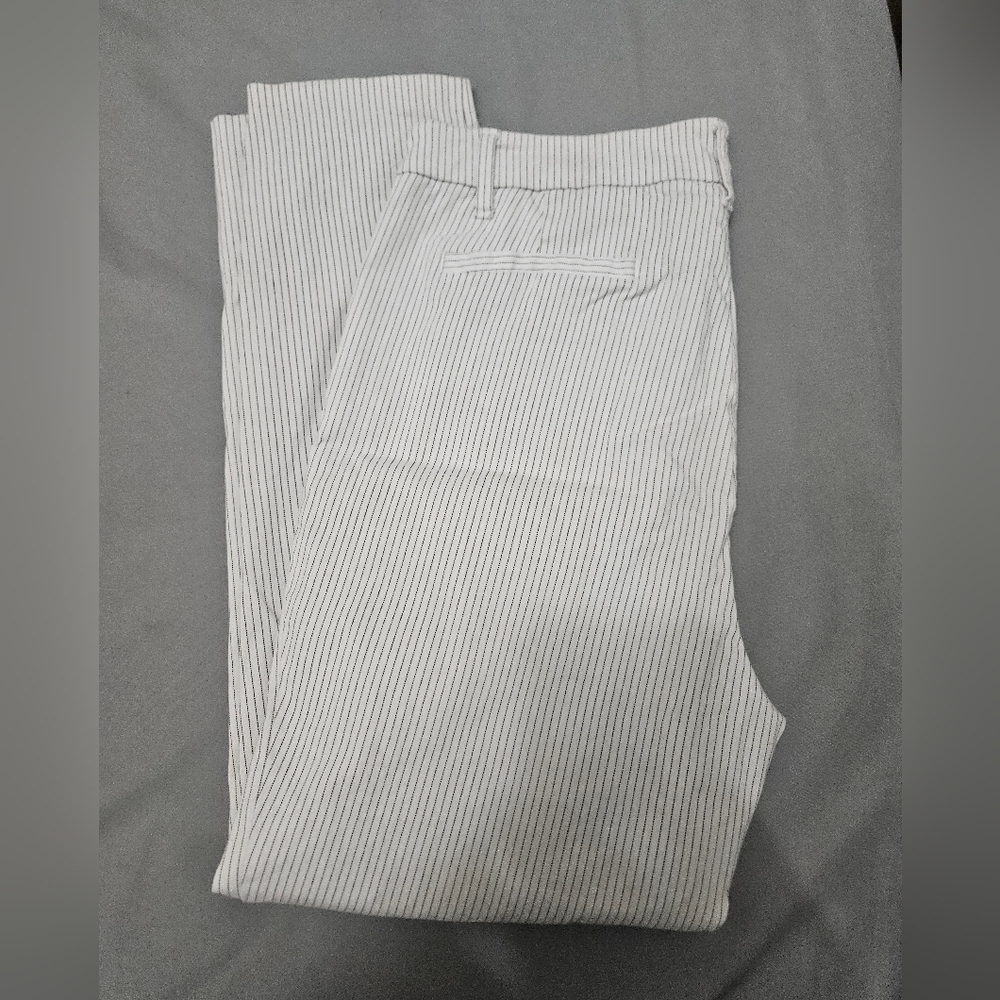 DIP Off White Striped Stretch Straight Leg Pants!